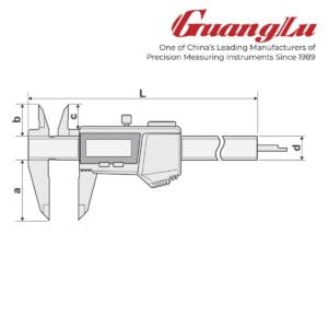 Guanglu IP67 Digital Caliper Dimension