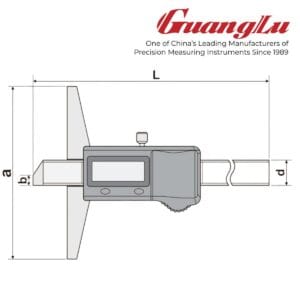 Guanglu IP67 Digital Depth Gauge Dimension